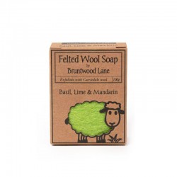 【买四送一（此为单盒链接）】新西兰Bruntwood Lane Basil Lime Mandarin羊毛毡羊毛皂100g  罗勒青柠柑橘